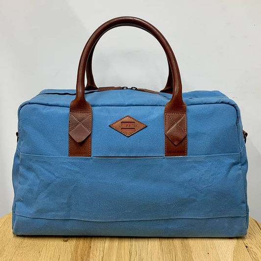 Sac de voyage toile et cuir